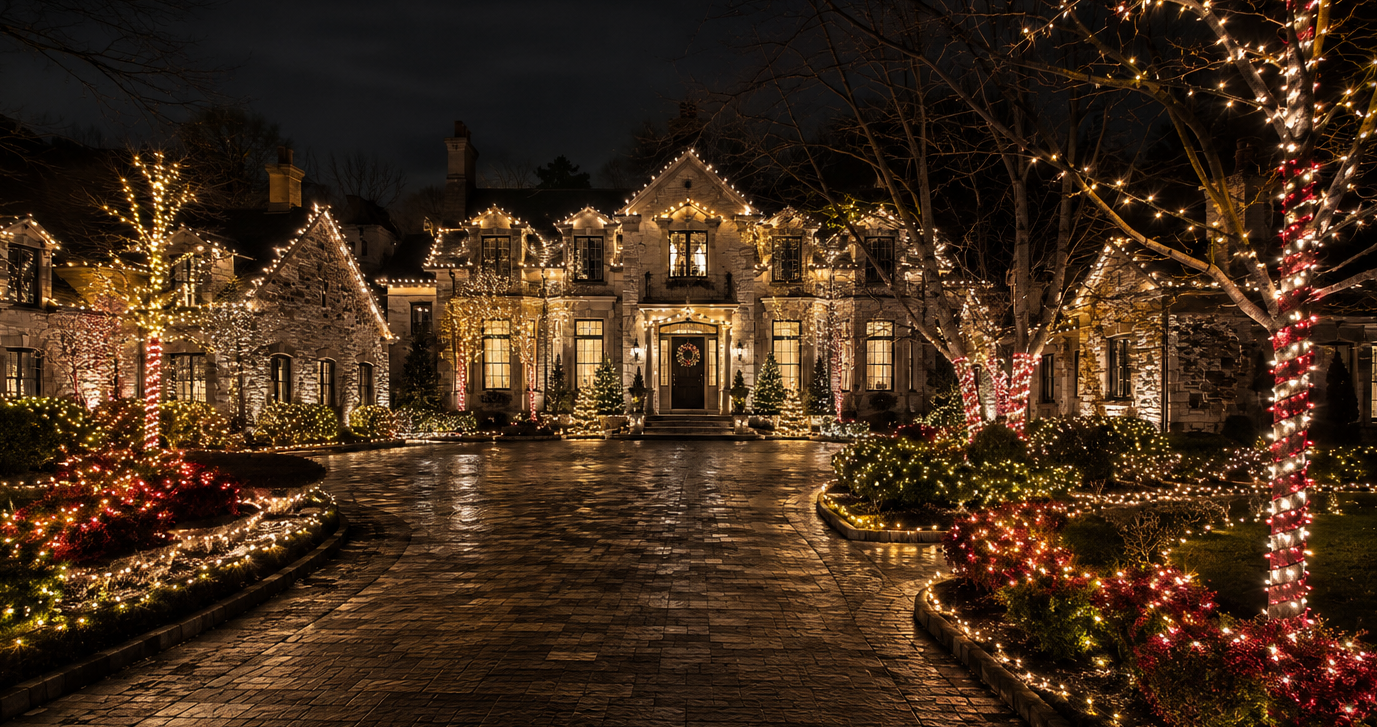 Luxury Christmas lighting installation
