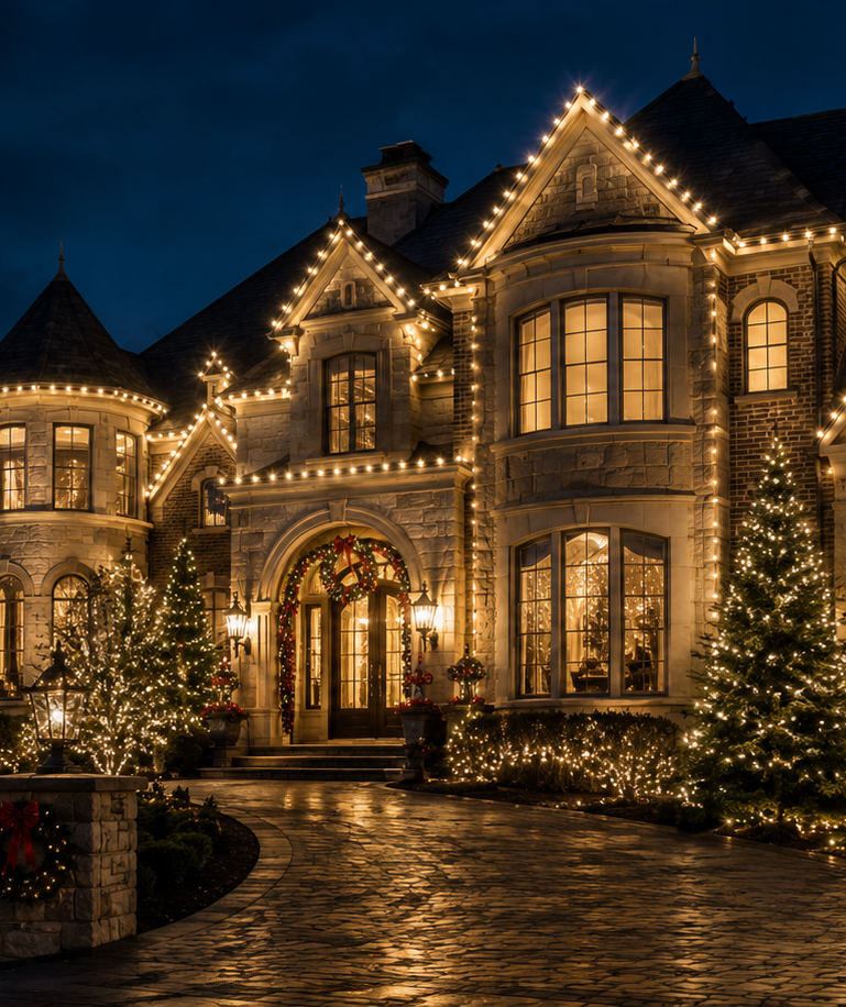 Luxury Christmas lighting installation