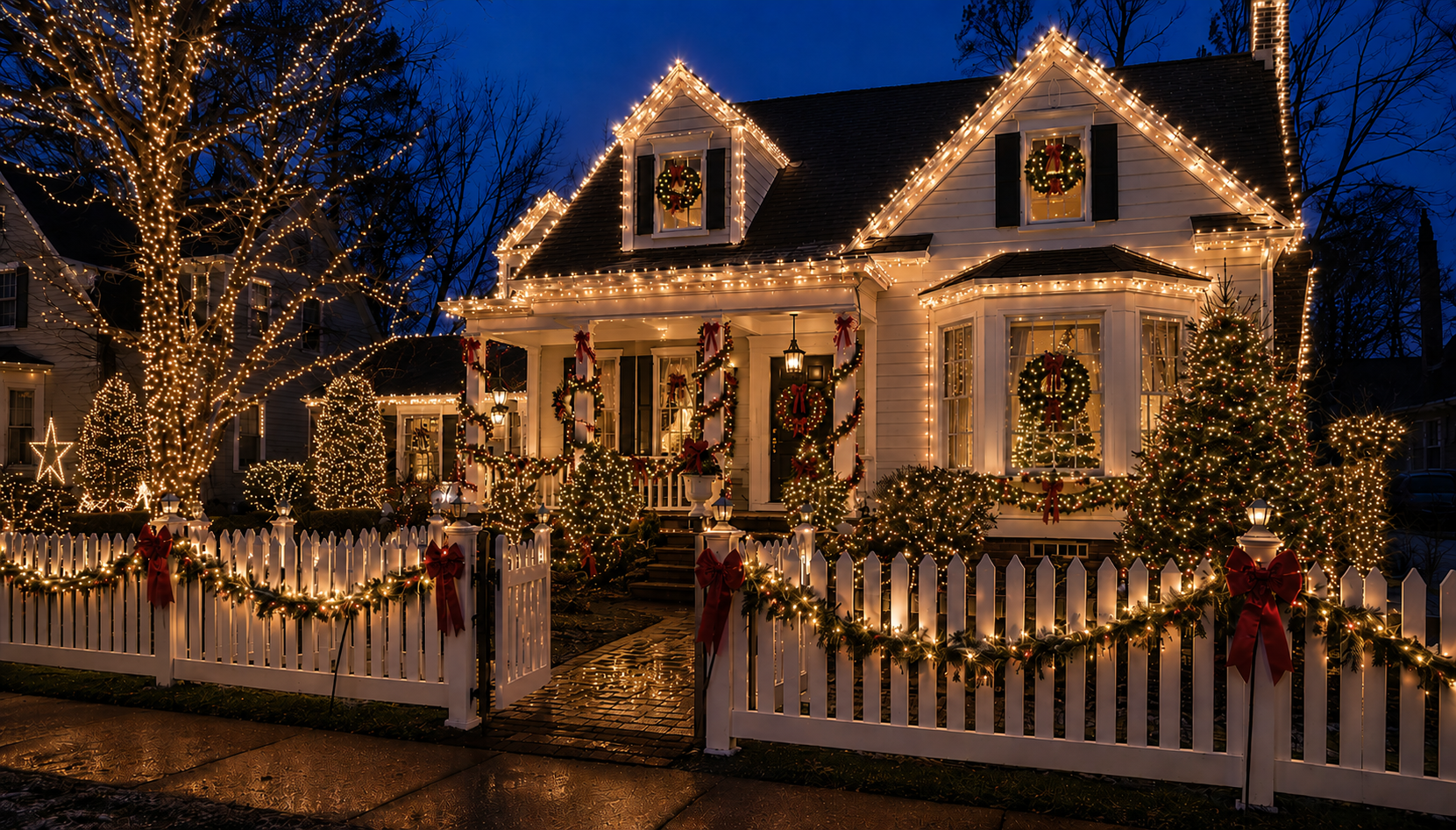 Luxury Christmas lighting installation