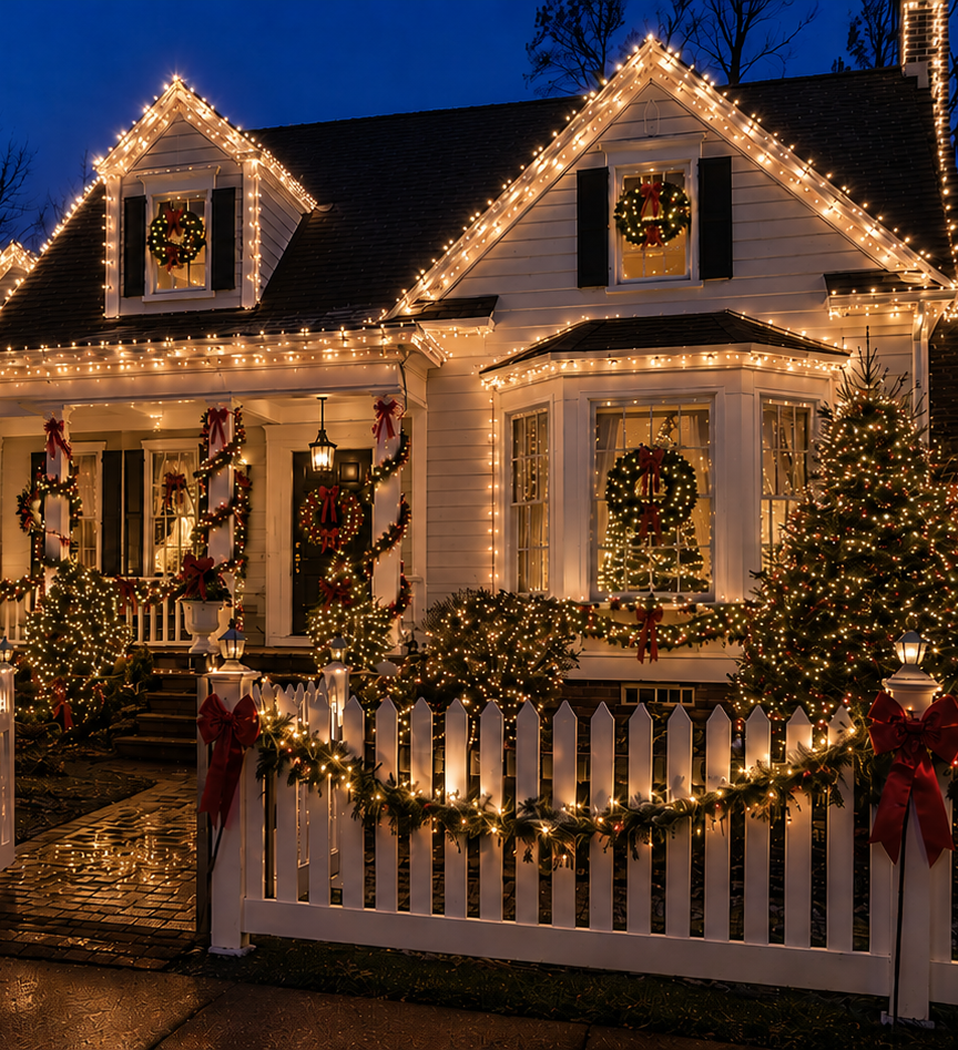 Luxury Christmas lighting installation
